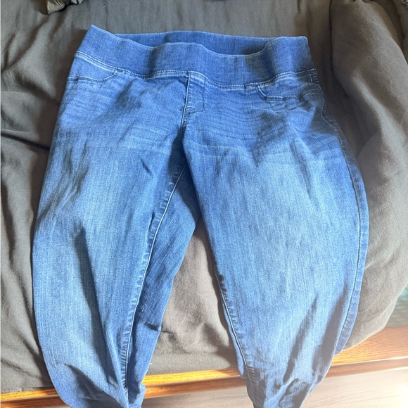 Maternity Blue Denim Jogger Pants - Picture 1 of 2